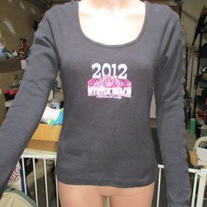 Women's Harley Davidson Tee; Black / Pink; Myrtle Beach Rally